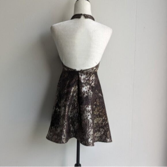 Urban Outfitters metallic backless halter mini dress - Picture 8 of 9